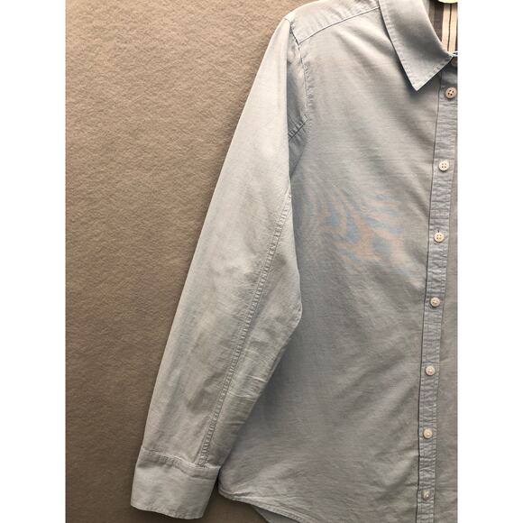 Athleta Women's Medium Button Up Shirt Blue - Picture 3 of 8